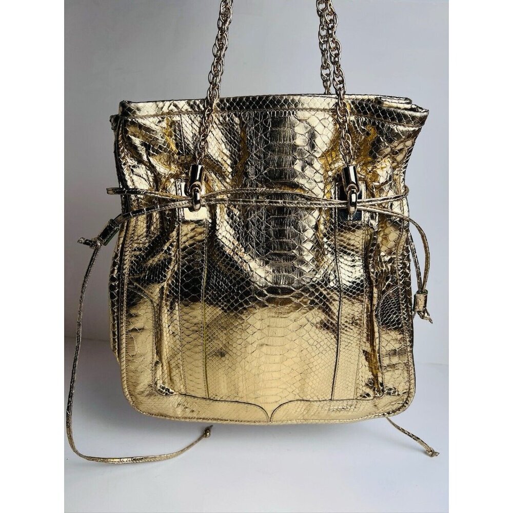 Kate Spade Gold Snake Print Shoulder Bag
